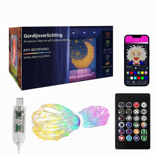 🥳2026 HOT SALE🥳💞50K+ SOLD! 🌈✨ 50% OFF! Smart LED Light String – draw patterns, add text & photos, music sync, app & remote control, waterproof USB. Turn any room into a light show! 🎵💧