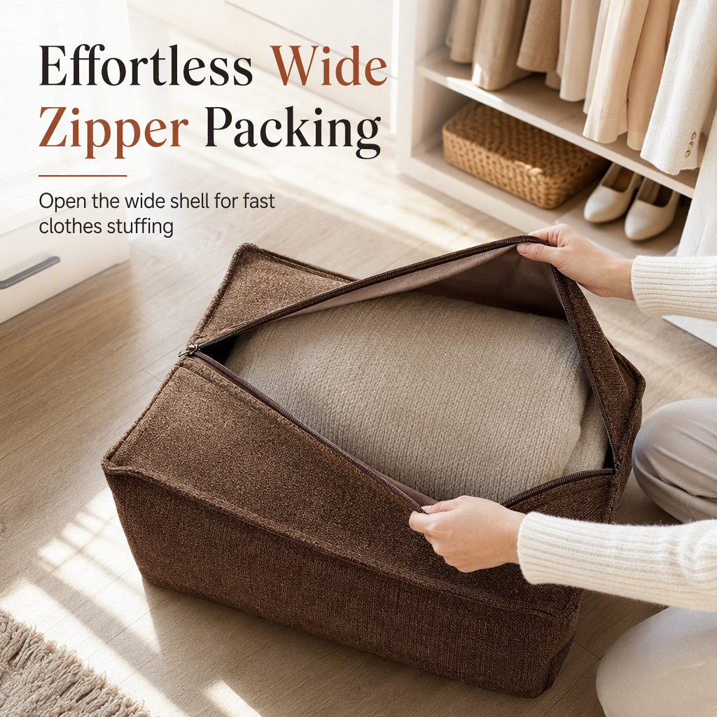 🥳2026 HOT SALE🥳💞50K+ SOLD! 🛋️🧶 LIMITED-TIME 50% OFF! Boho Storage Ottoman Pouf Cover – fill with clothes & blankets, supports 220 lbs, washable canvas. Tidy & cosy! 🏠✅