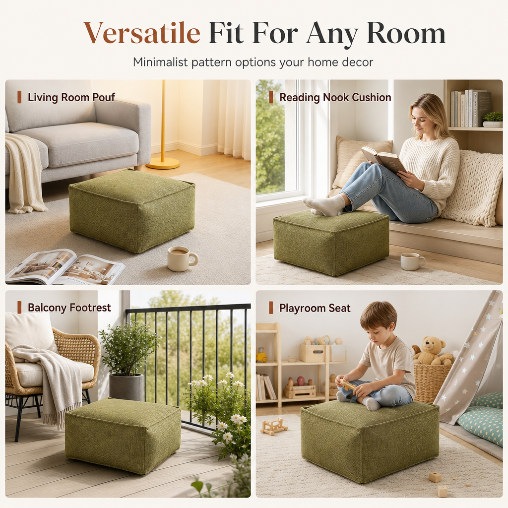 🥳2026 HOT SALE🥳💞50K+ SOLD! 🛋️🧶 LIMITED-TIME 50% OFF! Boho Storage Ottoman Pouf Cover – fill with clothes & blankets, supports 220 lbs, washable canvas. Tidy & cosy! 🏠✅