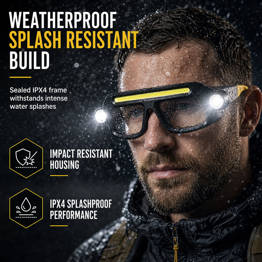 🥳2026 HOT SALE🥳💞50K+ SOLD! 👓🔦 50% OFF! Hands-Free Clip-On Glasses Light – dual beam, 5 modes, USB rechargeable. Perfect for reading, hiking & repairs! 🛡️💪