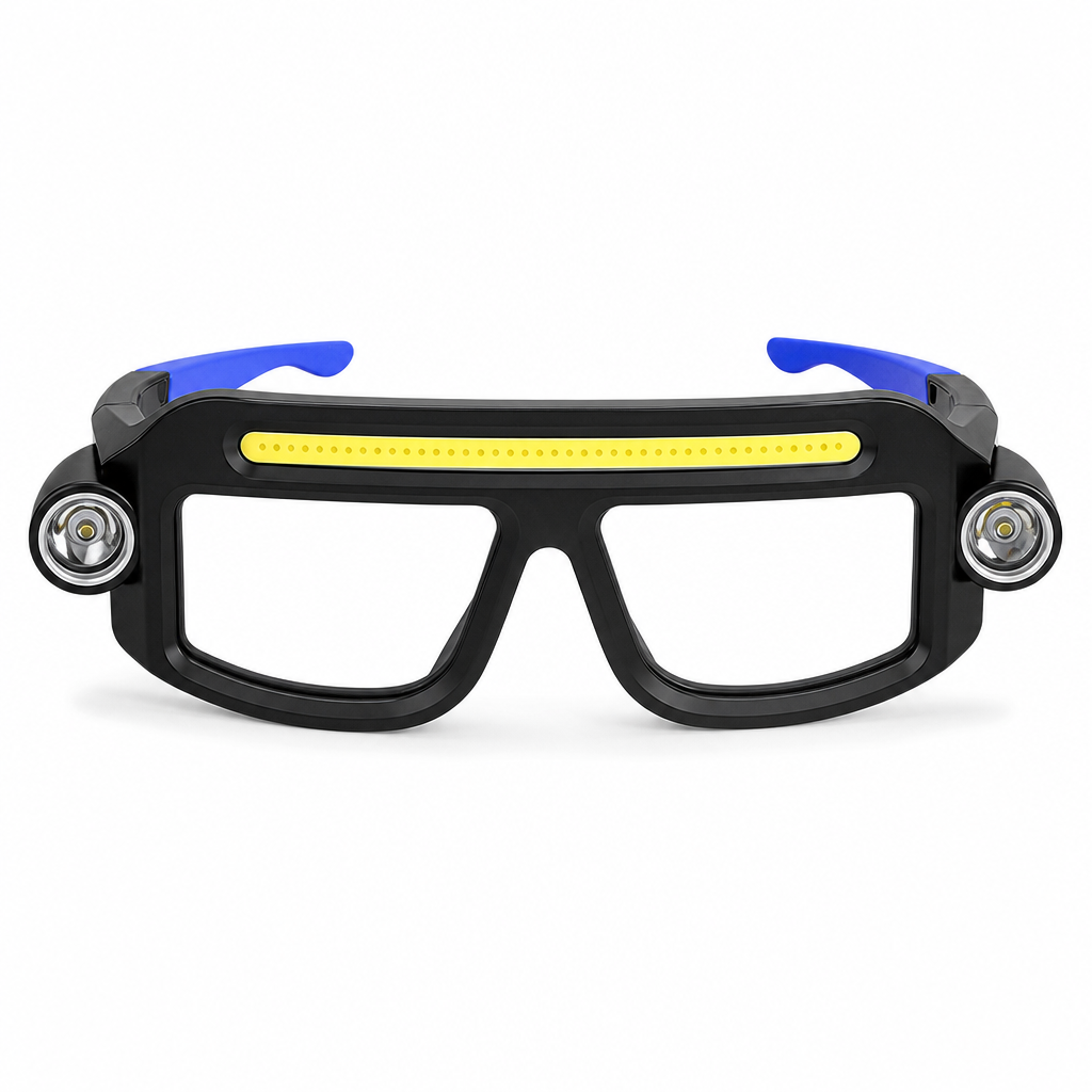 🥳2026 HOT SALE🥳💞50K+ SOLD! 👓🔦 50% OFF! Hands-Free Clip-On Glasses Light – dual beam, 5 modes, USB rechargeable. Perfect for reading, hiking & repairs! 🛡️💪
