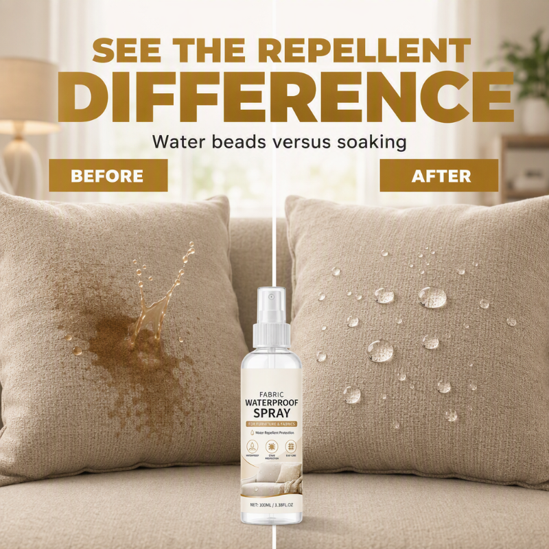 🥳2026 HOT SALE🥳💞50K+ SOLD! 💧🛡️ 50% OFF! Waterproof Fabric Spray – fast-drying invisible barrier repels water & stains on sofas, curtains & rugs. Keep fabrics fresh & clean! 🏠✅