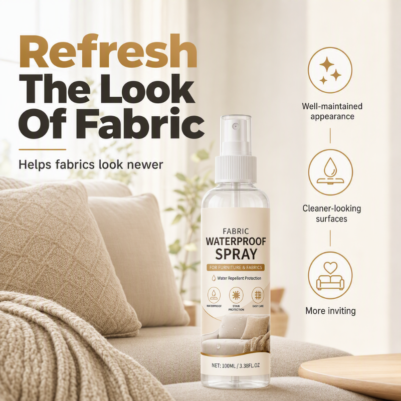 🥳2026 HOT SALE🥳💞50K+ SOLD! 💧🛡️ 50% OFF! Waterproof Fabric Spray – fast-drying invisible barrier repels water & stains on sofas, curtains & rugs. Keep fabrics fresh & clean! 🏠✅