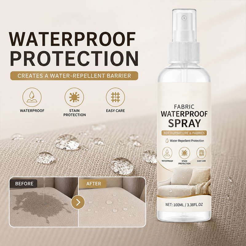 🥳2026 HOT SALE🥳💞50K+ SOLD! 💧🛡️ 50% OFF! Waterproof Fabric Spray – fast-drying invisible barrier repels water & stains on sofas, curtains & rugs. Keep fabrics fresh & clean! 🏠✅
