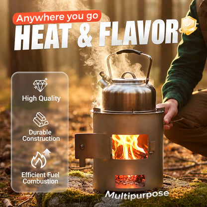 🥳2026 HOT SALE🥳💞50K+ SOLD! 🔥🍳 50% OFF! Portable Multi-Functional Stove – efficient combustion, cook & heat, durable metal, easy carry. Perfect for camping & patio! 🏕️💪