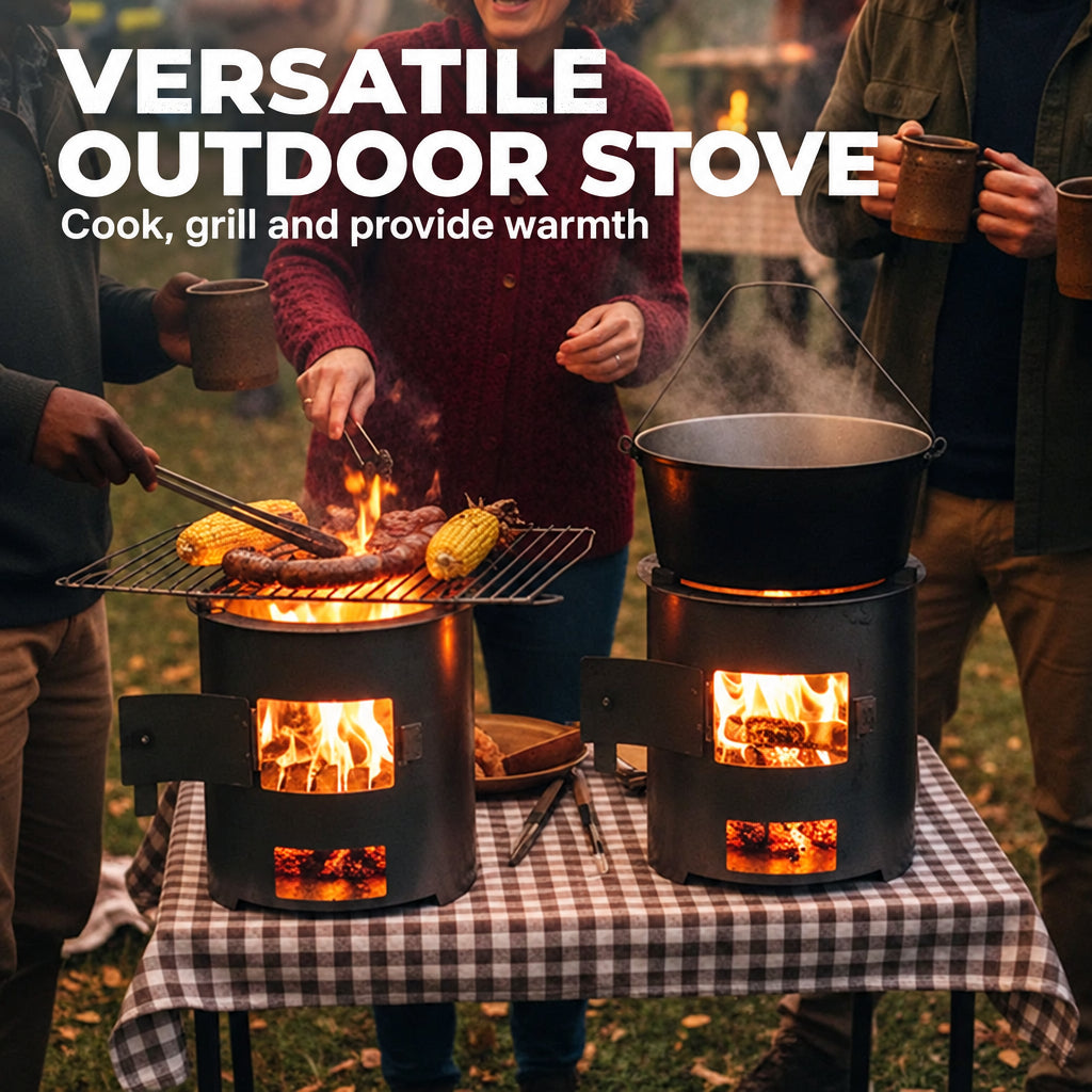 🥳2026 HOT SALE🥳💞50K+ SOLD! 🔥🍳 50% OFF! Portable Multi-Functional Stove – efficient combustion, cook & heat, durable metal, easy carry. Perfect for camping & patio! 🏕️💪