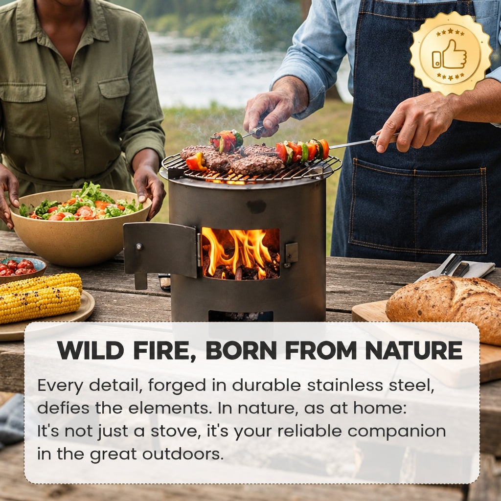 🥳2026 HOT SALE🥳💞50K+ SOLD! 🔥🍳 50% OFF! Portable Multi-Functional Stove – efficient combustion, cook & heat, durable metal, easy carry. Perfect for camping & patio! 🏕️💪