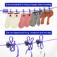 🥳2026 HOT SALE🥳💞50K+ SOLD! 🧺✨ 50% OFF! Portable Elastic Travel Clothes Rack – 12 anti-slip clips with positioning beads, steel hooks for anywhere. Lightweight 127g, perfect for travel & camping! 🛡️💪