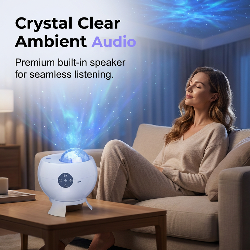 🥳2026 HOT SALE🥳💞50K+ SOLD! 🌌💤 Portable Cosmic Atmosphere Light – starry galaxy projector & speaker, dynamic colors, soothing sleep aid. Transform any room into a celestial oasis! 🛡️✨