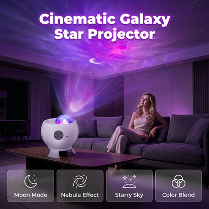 🥳2026 HOT SALE🥳💞50K+ SOLD! 🌌💤 Portable Cosmic Atmosphere Light – starry galaxy projector & speaker, dynamic colors, soothing sleep aid. Transform any room into a celestial oasis! 🛡️✨