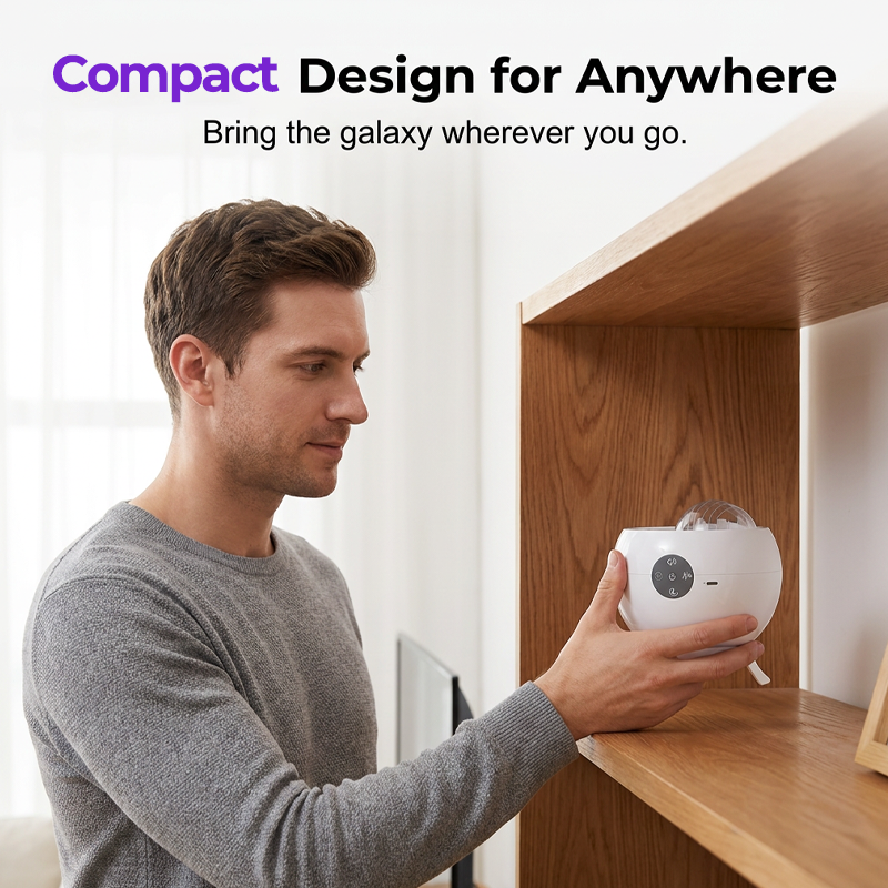 🥳2026 HOT SALE🥳💞50K+ SOLD! 🌌💤 Portable Cosmic Atmosphere Light – starry galaxy projector & speaker, dynamic colors, soothing sleep aid. Transform any room into a celestial oasis! 🛡️✨