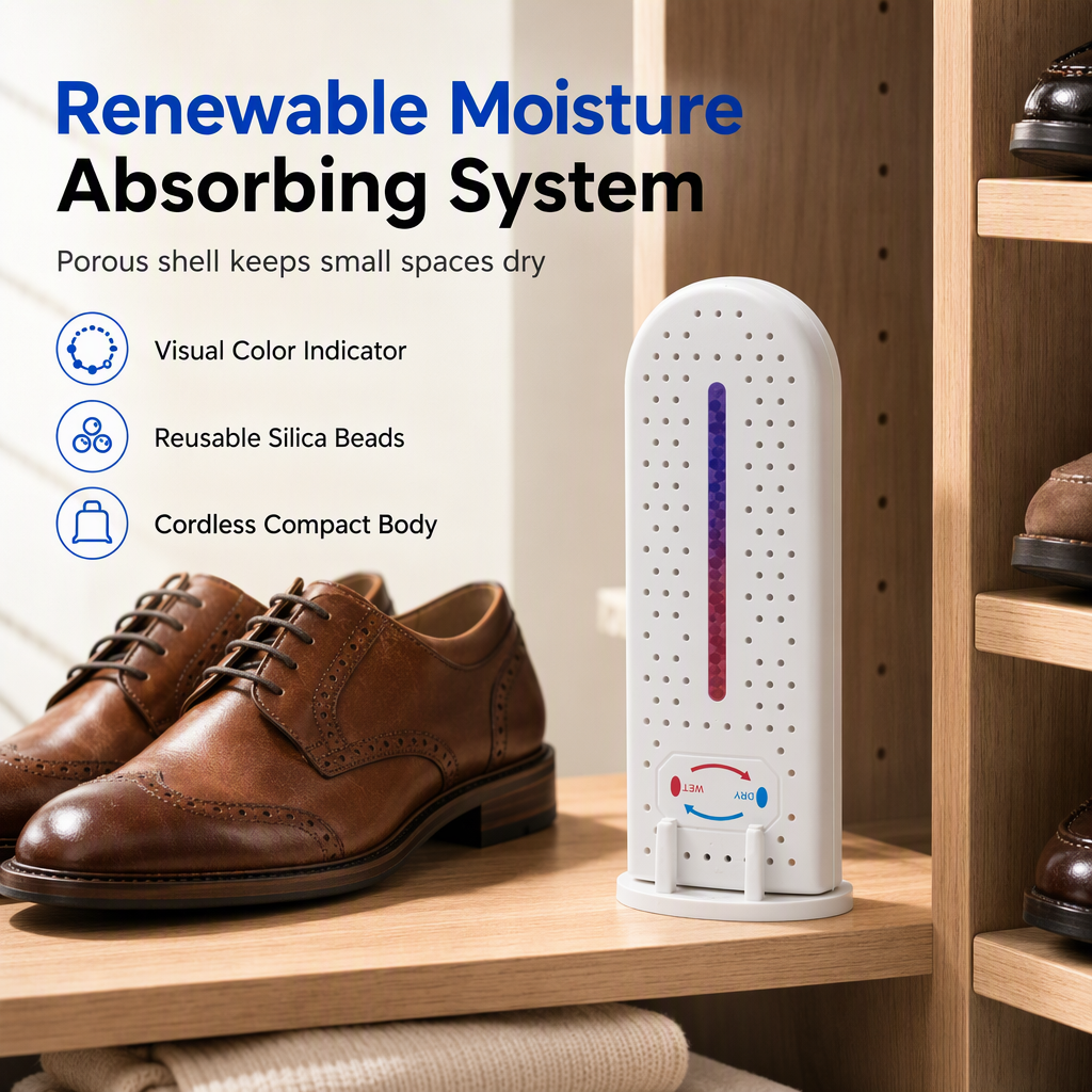 🥳2026 HOT SALE🥳💞50K+ SOLD! 💧🔄 50% OFF! Reusable Mini Dehumidifier – 250ml, passive moisture absorption, visual indicator. Perfect for wardrobes & small spaces! 🏠✅