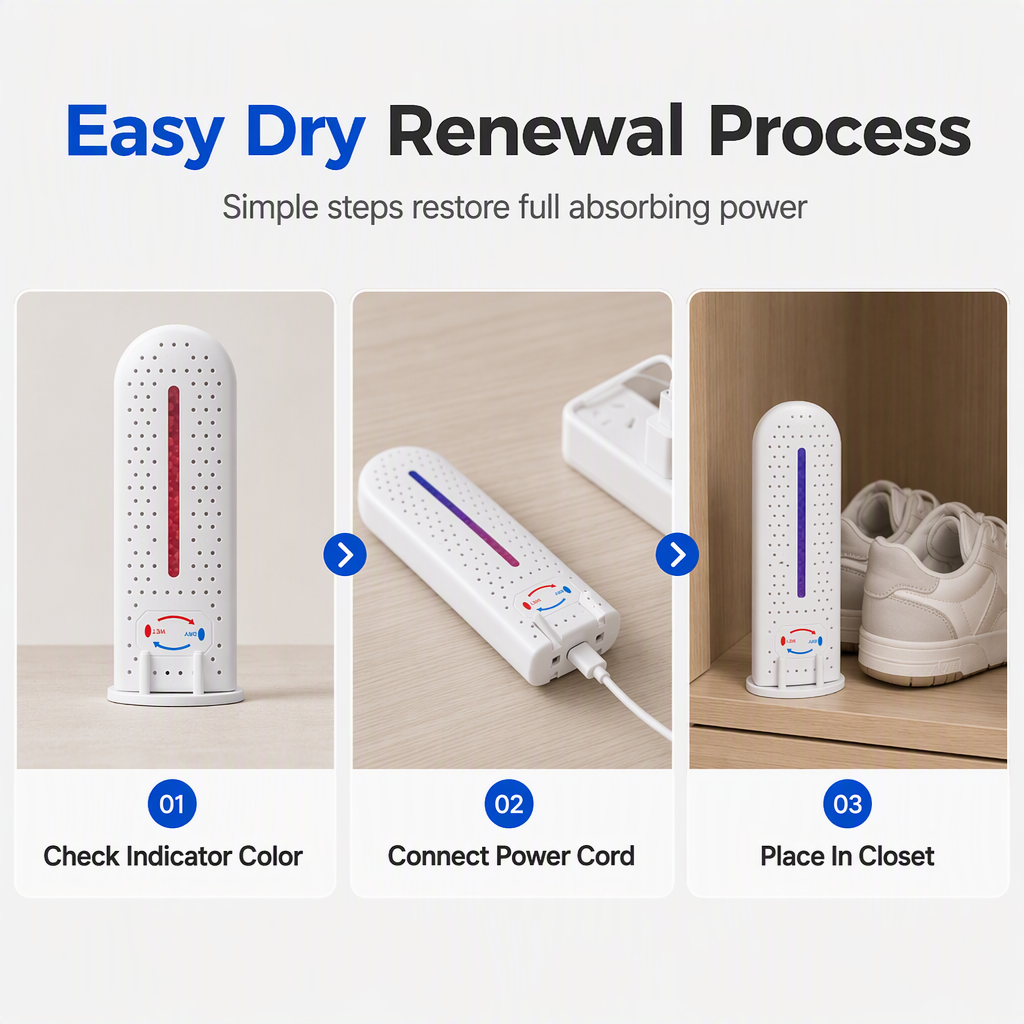 🥳2026 HOT SALE🥳💞50K+ SOLD! 💧🔄 50% OFF! Reusable Mini Dehumidifier – 250ml, passive moisture absorption, visual indicator. Perfect for wardrobes & small spaces! 🏠✅