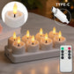 🥳2026 HOT SALE🥳💞50K+ SOLD! 🕯️🔋 50% OFF! Rechargeable Flameless LED Tea Lights – multi-charging base, remote dimmer & timer, 30-40h glow. Safe, cosy ambience! 🏠💚