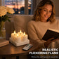 🥳2026 HOT SALE🥳💞50K+ SOLD! 🕯️🔋 50% OFF! Rechargeable Flameless LED Tea Lights – multi-charging base, remote dimmer & timer, 30-40h glow. Safe, cosy ambience! 🏠💚