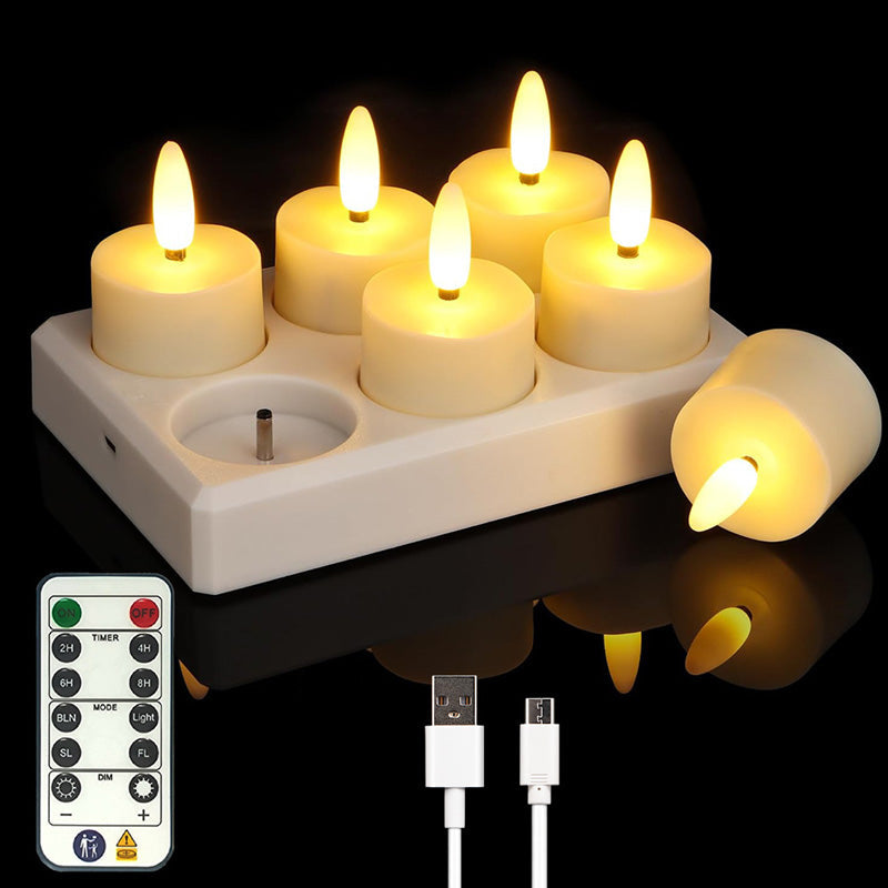 🥳2026 HOT SALE🥳💞50K+ SOLD! 🕯️🔋 50% OFF! Rechargeable Flameless LED Tea Lights – multi-charging base, remote dimmer & timer, 30-40h glow. Safe, cosy ambience! 🏠💚