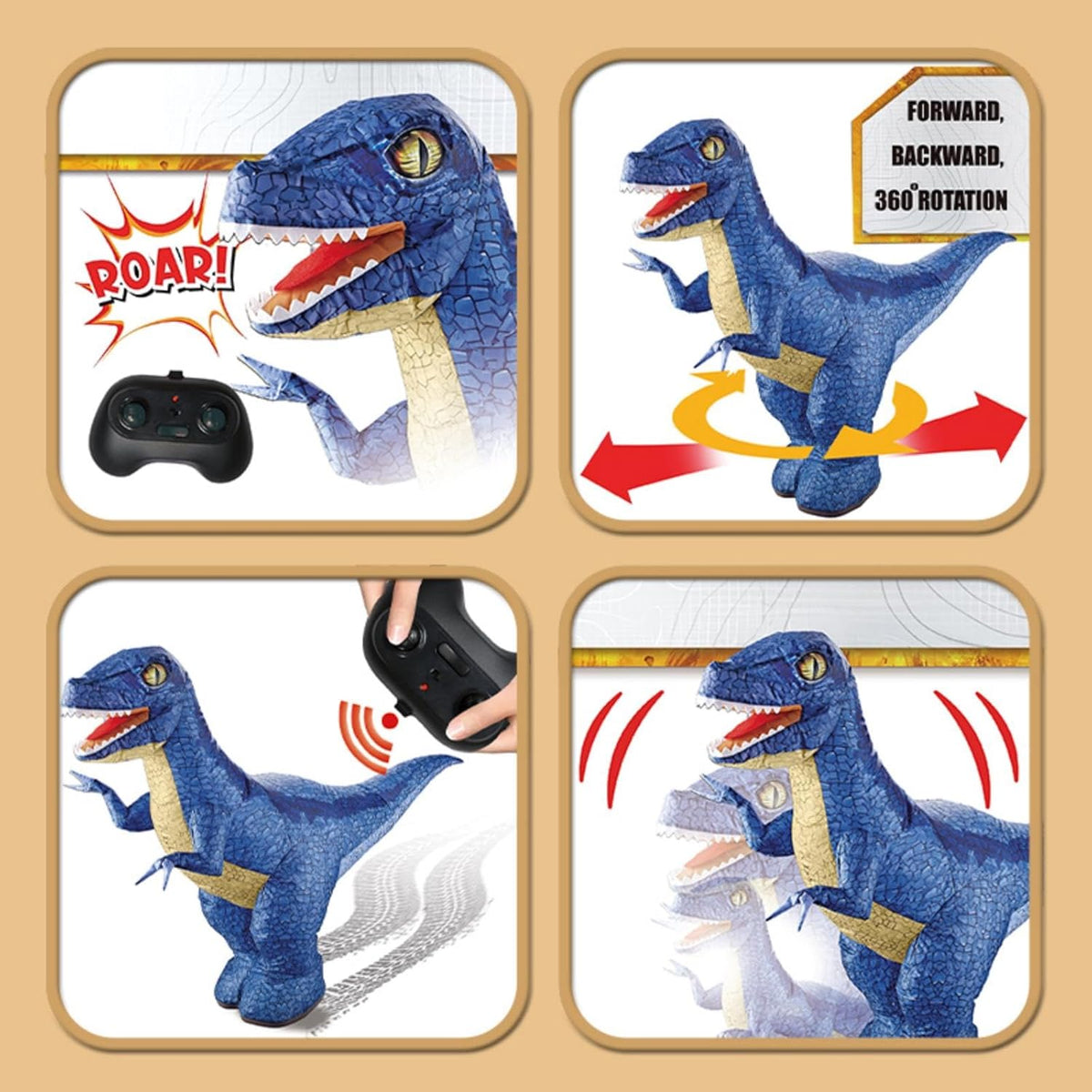 🥳2026 HOT SALE🥳💞50K+ SOLD! 🎄🦖 50% OFF! Remote Control Inflatable Dinosaur Toy – inflatable fun with remote control, perfect Christmas gift for kids! 🎁✨