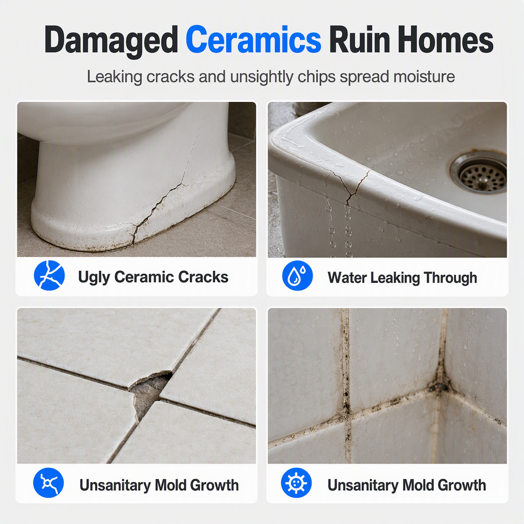 🥳2026 HOT SALE🥳💞50K+ SOLD! 🛁🧱 Ceramic Tile Repair Paste – quick-drying epoxy fills cracks & chips, waterproof for sinks, tiles & marble. Restore like new! 🛠️✅