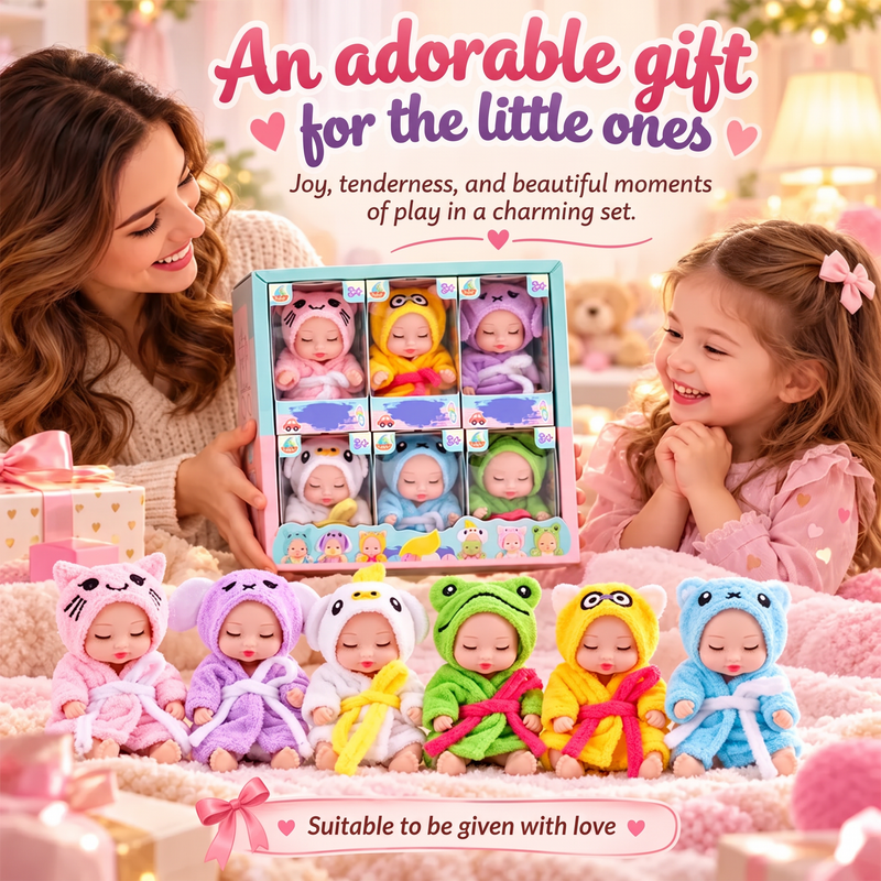 🥳2026 HOT SALE🥳💞50K+ SOLD! 🧸👼 50% OFF! Mini Reborn Baby Dolls – lifelike sleeping face, 6 cute styles, gift-ready. Perfect for doll lovers & collectors! 🎁💚
