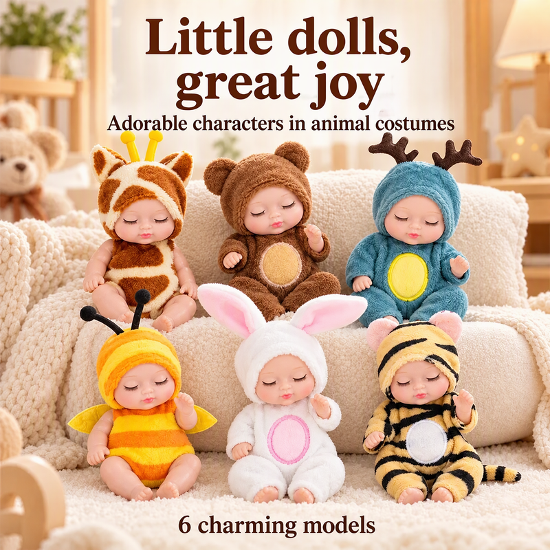 🥳2026 HOT SALE🥳💞50K+ SOLD! 🧸👼 50% OFF! Mini Reborn Baby Dolls – lifelike sleeping face, 6 cute styles, gift-ready. Perfect for doll lovers & collectors! 🎁💚
