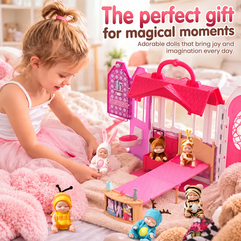 🥳2026 HOT SALE🥳💞50K+ SOLD! 🧸👼 50% OFF! Mini Reborn Baby Dolls – lifelike sleeping face, 6 cute styles, gift-ready. Perfect for doll lovers & collectors! 🎁💚