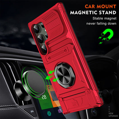 🥳2026 HOT SALE🥳💞50K+ SOLD! 📱💳 50% OFF! Samsung Phone Case with Card Holder & Magnetic Ring Stand – 360° rotation, car mount compatible, anti-slip grip. Fits S25/S24/S23 series! 🛡️✅