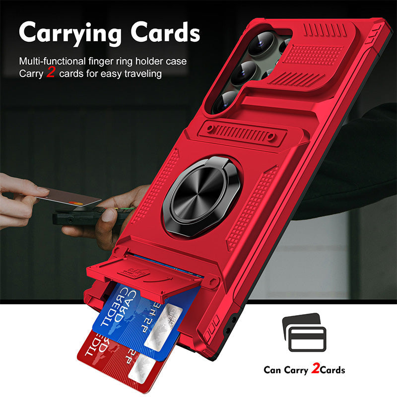 🥳2026 HOT SALE🥳💞50K+ SOLD! 📱💳 50% OFF! Samsung Phone Case with Card Holder & Magnetic Ring Stand – 360° rotation, car mount compatible, anti-slip grip. Fits S25/S24/S23 series! 🛡️✅