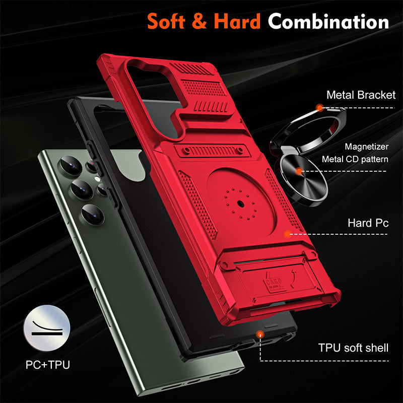 🥳2026 HOT SALE🥳💞50K+ SOLD! 📱💳 50% OFF! Samsung Phone Case with Card Holder & Magnetic Ring Stand – 360° rotation, car mount compatible, anti-slip grip. Fits S25/S24/S23 series! 🛡️✅