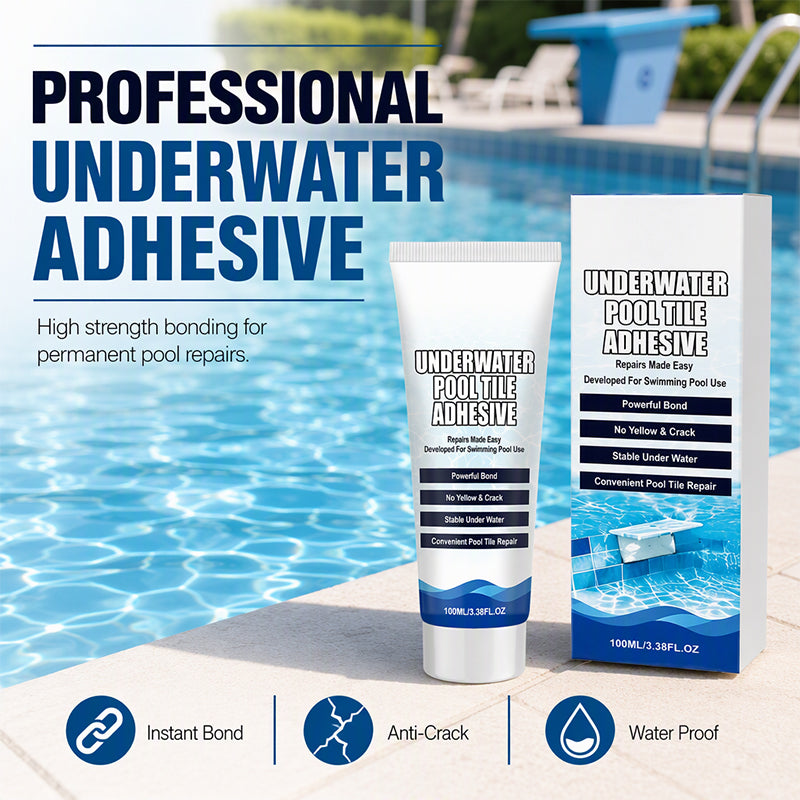 🥳2026 HOT SALE🥳💞50K+ SOLD! 💧🔧 50% OFF! High Strength Underwater Pool Tile Adhesive – bonds instantly underwater, no draining or pro help needed. Waterproof, crack-resistant & durable. Fix pool tiles fast! 🛡️✅