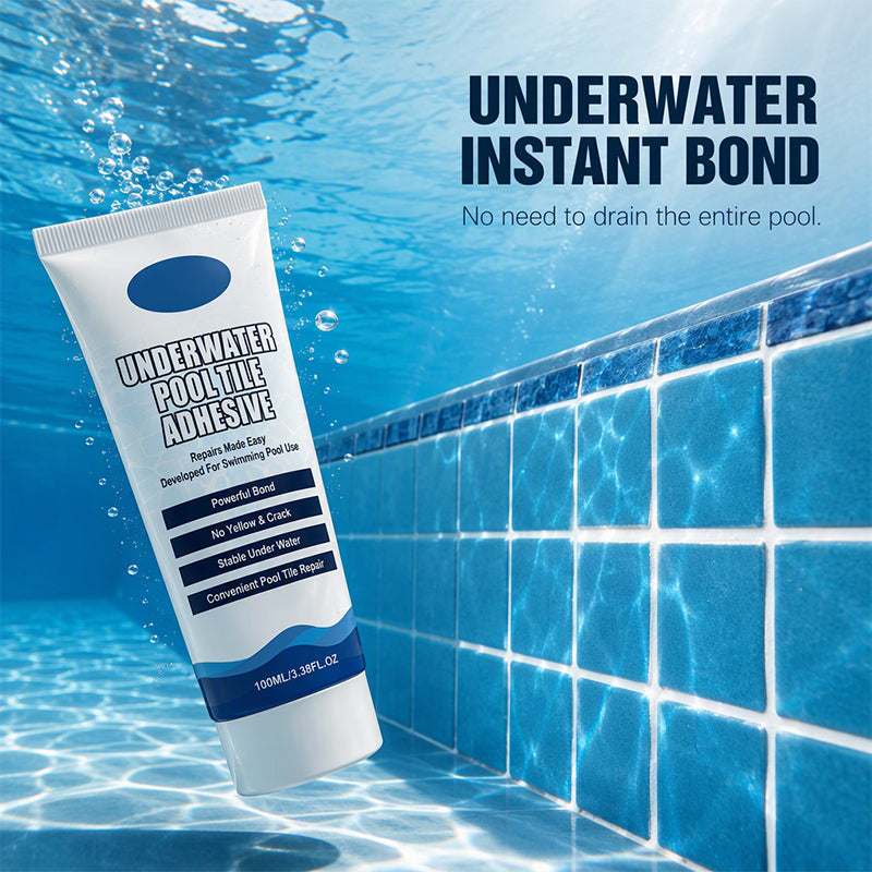 🥳2026 HOT SALE🥳💞50K+ SOLD! 💧🔧 50% OFF! High Strength Underwater Pool Tile Adhesive – bonds instantly underwater, no draining or pro help needed. Waterproof, crack-resistant & durable. Fix pool tiles fast! 🛡️✅