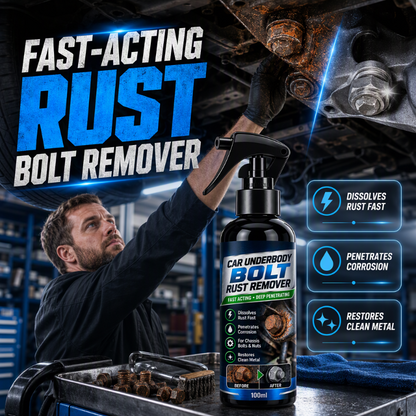 🥳2026 HOT SALE🥳💞50K+ SOLD! 🔧🚗 50% OFF! Quick Acting Rust Remover Spray – dissolves rust fast, penetrates deep into chassis bolts & nuts. Easy 3-step, restores metal! 🛡️✅