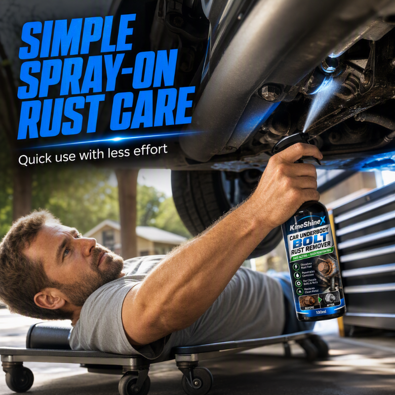 🥳2026 HOT SALE🥳💞50K+ SOLD! 🔧🚗 50% OFF! Quick Acting Rust Remover Spray – dissolves rust fast, penetrates deep into chassis bolts & nuts. Easy 3-step, restores metal! 🛡️✅