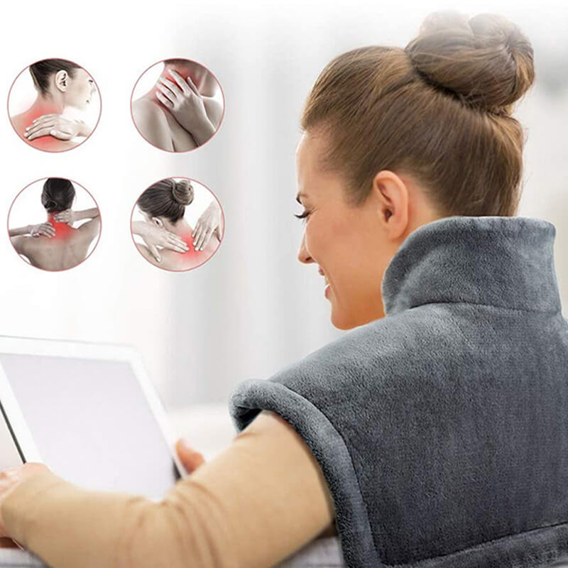 🥳2026 HOT SALE🥳💞50K+ SOLD! 🔥💆 Heating Pad for Neck & Shoulders – 6 heat levels, 4 timers, auto-off, machine-washable. Perfect gift for mum & dad! 🎁✅