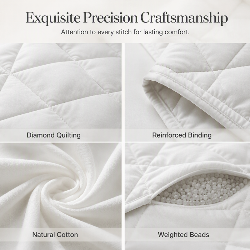 🥳2026 HOT SALE🥳💞50K+ SOLD! 🌙💤 50% OFF! Premium Breathable Quilted Weighted Blanket – deep pressure calm, diamond grid quilting, breathable cotton. Sleep deeper, wake refreshed! 🛡️💚