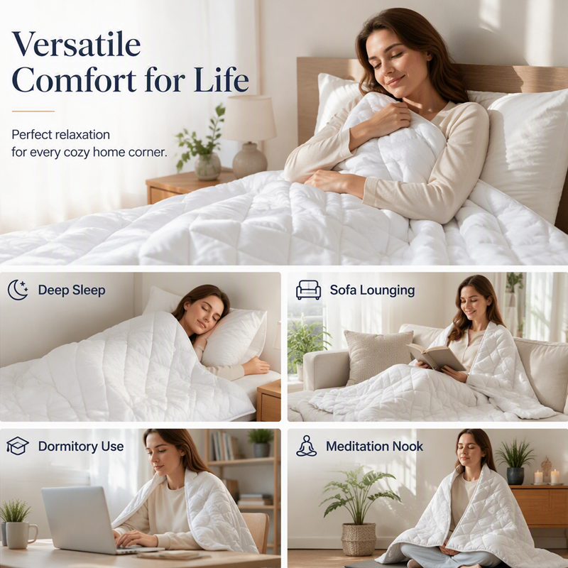 🥳2026 HOT SALE🥳💞50K+ SOLD! 🌙💤 50% OFF! Premium Breathable Quilted Weighted Blanket – deep pressure calm, diamond grid quilting, breathable cotton. Sleep deeper, wake refreshed! 🛡️💚