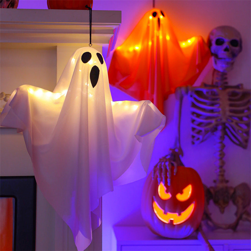 🥳2026 HOT SALE🥳💞50K+ SOLD! 👻🎃 50% OFF! Glowing Ghost Chandelier – dynamic light effects, weatherproof & battery operated. Spooky Halloween party decor! 🛡️✅