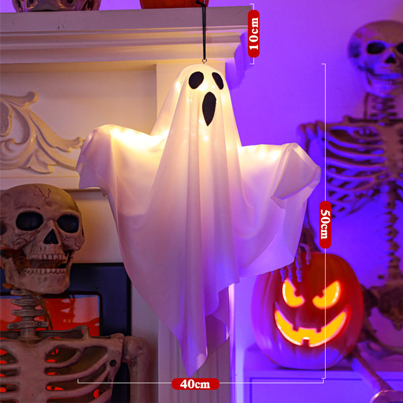 🥳2026 HOT SALE🥳💞50K+ SOLD! 👻🎃 50% OFF! Glowing Ghost Chandelier – dynamic light effects, weatherproof & battery operated. Spooky Halloween party decor! 🛡️✅