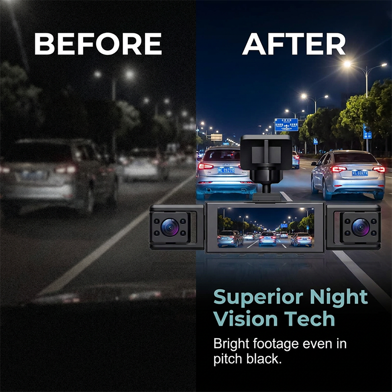 🥳2026 HOT SALE🥳💞50K+ SOLD! 🚗🛡️ 4-Channel Dash Cam – 360° coverage, dual interior lenses, night vision & parking guard. Waterproof rear lens – complete protection for every drive! 📹✅