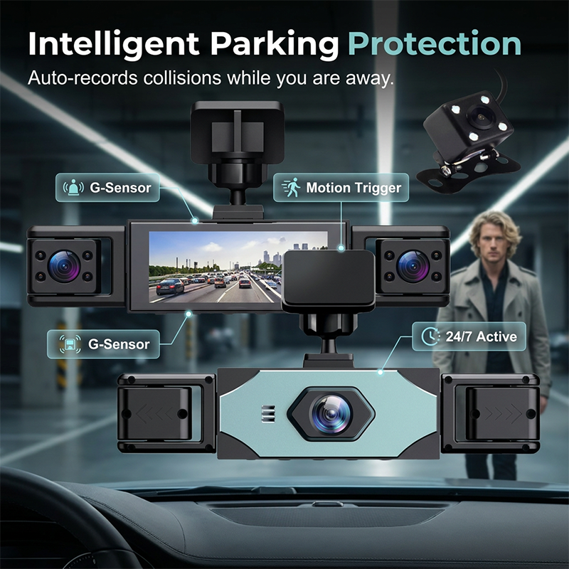 🥳2026 HOT SALE🥳💞50K+ SOLD! 🚗🛡️ 4-Channel Dash Cam – 360° coverage, dual interior lenses, night vision & parking guard. Waterproof rear lens – complete protection for every drive! 📹✅