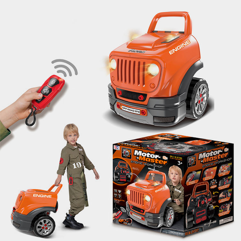 🥳2026 HOT SALE🥳💞50K+ SOLD! 🚗🔧 50% OFF! Car Engine Disassembly & Repair Toy Set – take apart & rebuild, remote control sounds & lights, easy-roll wheels. Fun learning for ages 3+! 🛡️💪