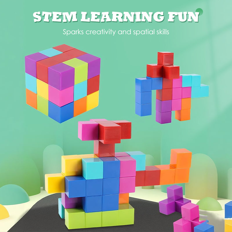 🥳2026 HOT SALE🥳💞50K+ SOLD! 🧲🧩 50% OFF! Magnetic Building Cubes Set – STEM learning, strong magnets, safe ABS, smooth edges. Sparks creativity & family fun! 🛡️💪
