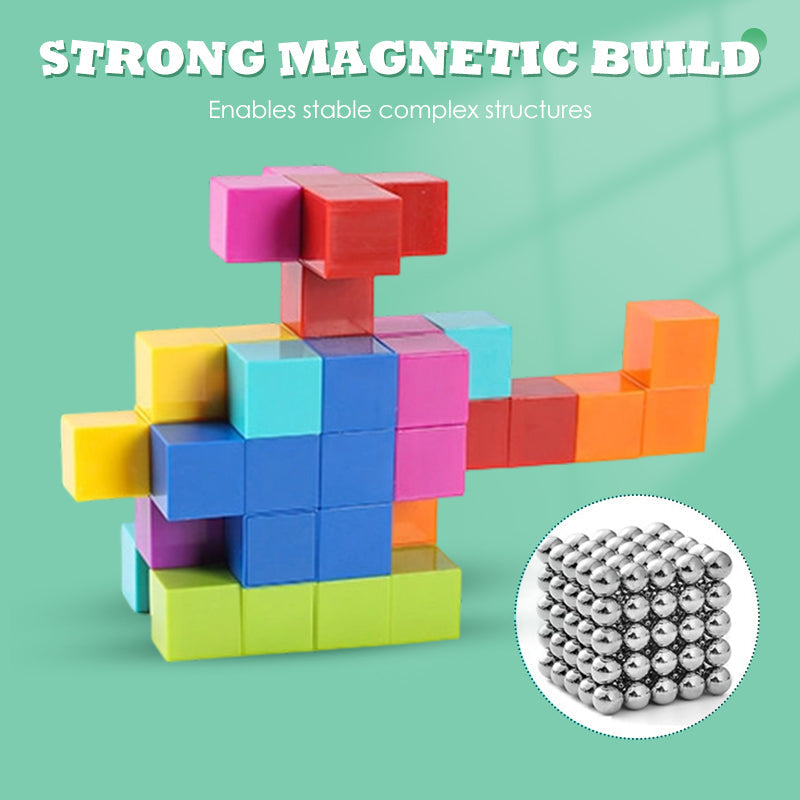 🥳2026 HOT SALE🥳💞50K+ SOLD! 🧲🧩 50% OFF! Magnetic Building Cubes Set – STEM learning, strong magnets, safe ABS, smooth edges. Sparks creativity & family fun! 🛡️💪