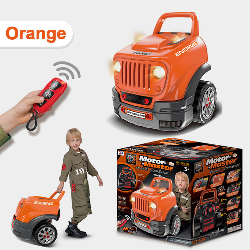 🥳2026 HOT SALE🥳💞50K+ SOLD! 🚗🔧 50% OFF! Car Engine Disassembly & Repair Toy Set – take apart & rebuild, remote control sounds & lights, easy-roll wheels. Fun learning for ages 3+! 🛡️💪