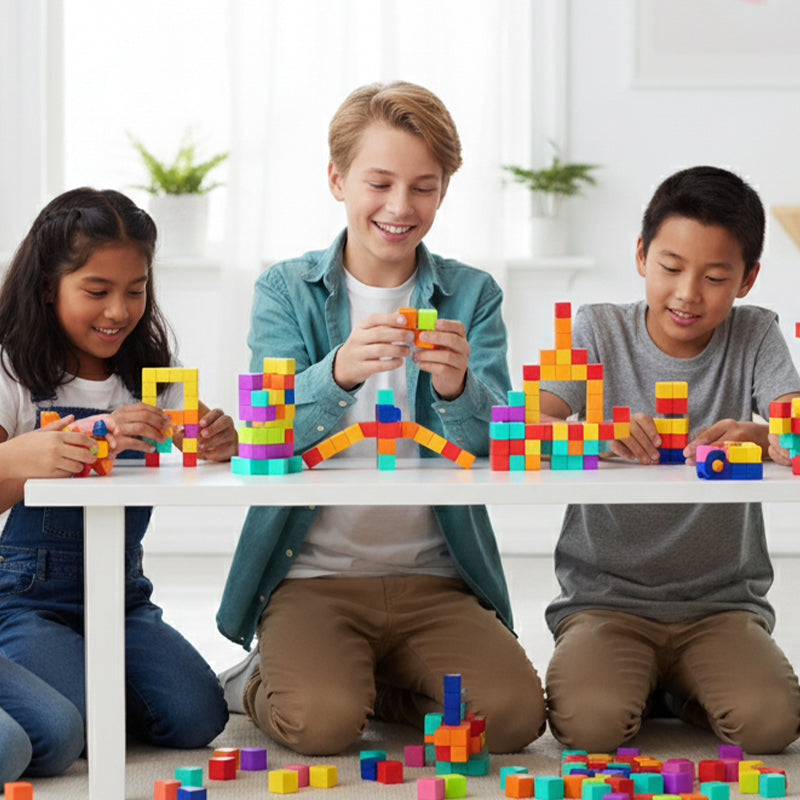 🥳2026 HOT SALE🥳💞50K+ SOLD! 🧲🧩 50% OFF! Magnetic Building Cubes Set – STEM learning, strong magnets, safe ABS, smooth edges. Sparks creativity & family fun! 🛡️💪