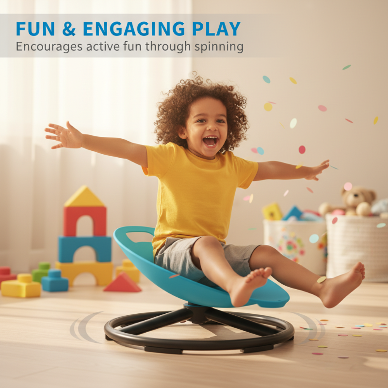 🥳2026 HOT SALE🥳💞50K+ SOLD! 🎠🪑 50% OFF! Kids Sensory Spinning Chair – 360° smooth rotation, carbon steel base, ergonomic seat. Improves focus, balance & coordination for ages 3+! 🛡️💪