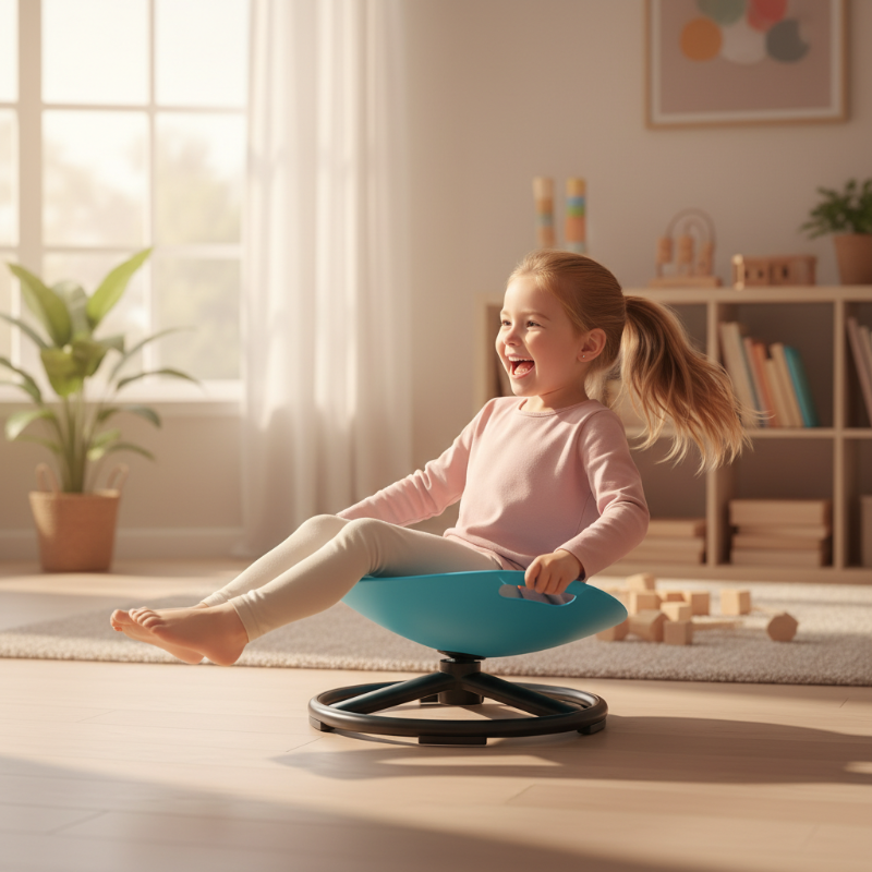 🥳2026 HOT SALE🥳💞50K+ SOLD! 🎠🪑 50% OFF! Kids Sensory Spinning Chair – 360° smooth rotation, carbon steel base, ergonomic seat. Improves focus, balance & coordination for ages 3+! 🛡️💪