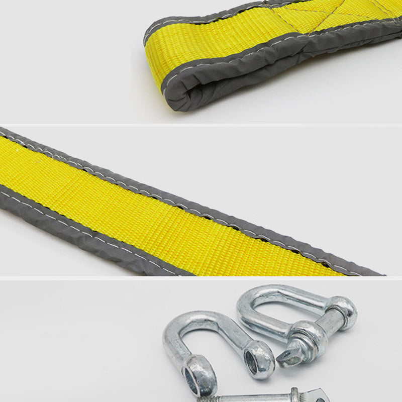 🥳2026 HOT SALE🥳💞50K+ SOLD! 🚙💪 8-Ton Tow Rope with U-Shackle Hooks – heavy-duty, reflective striping, forged hooks. Safe towing for cars, SUVs & light trucks! 🛡️✅