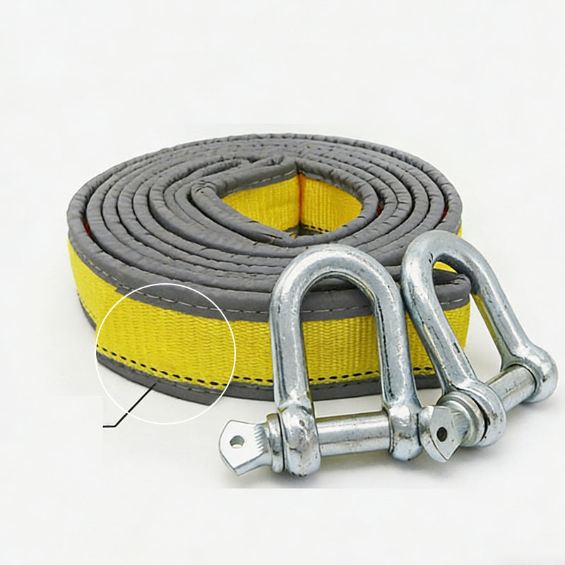 🥳2026 HOT SALE🥳💞50K+ SOLD! 🚙💪 8-Ton Tow Rope with U-Shackle Hooks – heavy-duty, reflective striping, forged hooks. Safe towing for cars, SUVs & light trucks! 🛡️✅