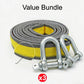 🥳2026 HOT SALE🥳💞50K+ SOLD! 🚙💪 8-Ton Tow Rope with U-Shackle Hooks – heavy-duty, reflective striping, forged hooks. Safe towing for cars, SUVs & light trucks! 🛡️✅