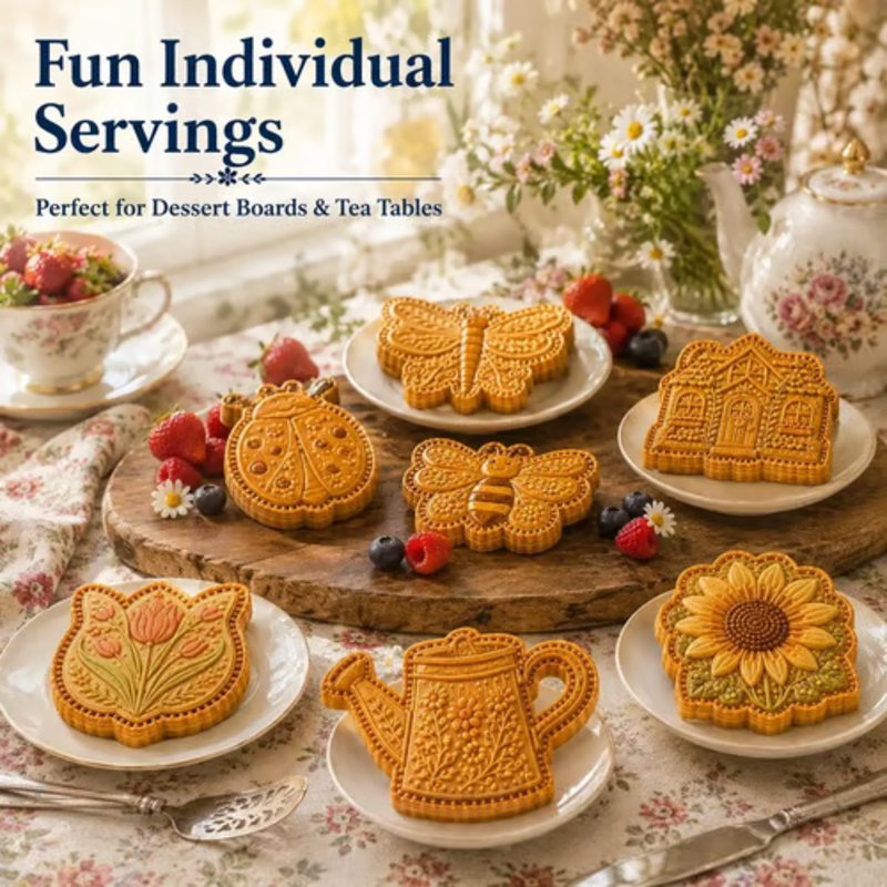 🥳2026 HOT SALE🥳💞50K+ SOLD! 🥧🌸 Floral Pie Press Mold – deep-cut sunflower design presses crisp details, easy release & reusable. Create beautiful mini pies for brunch, parties & gifts! 🛡️💚